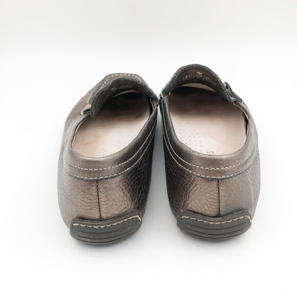 JILLIAN JONES Bronze Metallic Driving Loafer Leather Moccasin Womens 7 - Picture 5 of 9